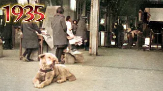 1935 渋谷駅前で忠犬ハチ公が歩いていた頃