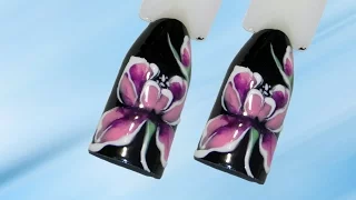 Розовые цветы Красивый и простой весенний дизайн ногтей топ 2017. Nail art design manicure