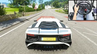 Lamborghini Aventador SV - Forza Horizon 4 | Logitech g29 gameplay