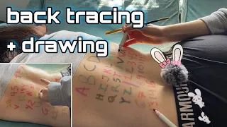 ASmr ✦ Back Tracing and Drawing the ABCs’ + Numbers ( real person asmr, counting )