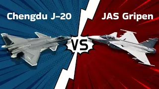 Chengdu J-20 vs JAS Gripen - Fighter Jets