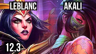 LEBLANC vs AKALI (MID) | 8/3/9, 300+ games | KR Diamond | 12.3