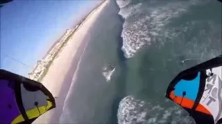 Wave kitesurfing Dolphin Beach Cape Town 2016. 3 camera setup