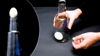 تحدي .. كيف يمكن ادخال البيضة داخل زجاجة بدون لمسها .. حيلة لن تتوقعها