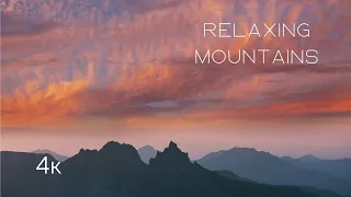 Beautiful mountain views with relaxing music in 4K