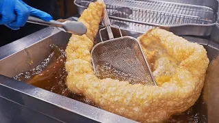 Tasty！Huge Fried Pork Skins, Crispy Roast Pork Belly Making / 全台最猛！巨大炸豬皮, 脆皮燒肉製作