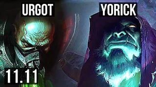 URGOT vs YORICK (TOP) | 6/0/3, Rank 9 Urgot, 400+ games, Dominating | NA Grandmaster | v11.11