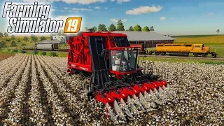 УДИВИТЕЛЬНЫЙ КОМБАЙН ДЛЯ УБОРКИ ХЛОПКА В FARMING SIMULATOR 19