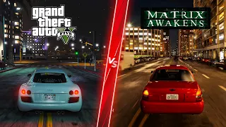 GTA 5 Next Gen Remastered vs Matrix Awakens - Direct Comparison! Attention to Detail & Graphics! 4K