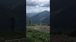 Héliportage béton en montagne