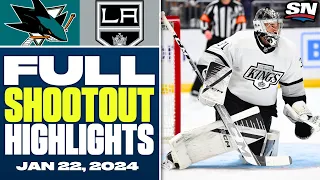 San Jose Sharks at Los Angeles Kings | FULL Shootout Highlights - January 22, 2024