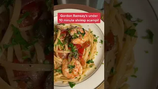 Gordon Ramsay's under 10 minute Shrimp Scampi!