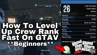 GTA V ONLINE | How To Level Up Crew Ranks| GTA5 Online GAMEPLAY