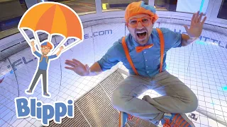 Blippi Goes Indoor Skydiving! | Learning For Kids With Blippi | Educational Videos For Toddlers