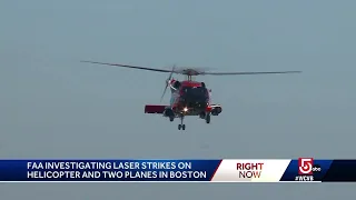 Helicopter landing at Boston hospital targeted by laser