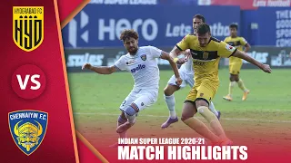 ISL 2020-21 Highlights M77:  Hyderabad FC Vs Chennaiyin FC