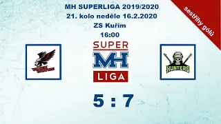 MH SUPERLIGA 21. kolo 2019/2020 Blackhawks vs Hunters 5:7 - sestřih gólů