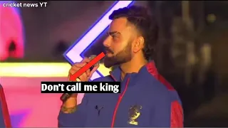 says don'  Virat Kohli RCB call him King 👑Fullvideo  Kohli speech