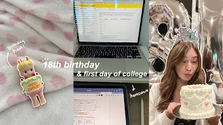 busy birthday vlog : turning 18, first day of college, and birthday haul :)