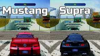 NFS Most Wanted: Ford Mustang GT vs Toyota Supra - Drag Race