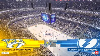 Nashville Predators vs Tampa Bay Lightning 12/8/2022 NHL 23 Gameplay