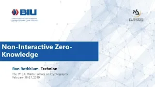 Non-Interactive Zero Knowledge - Ron Rothblum