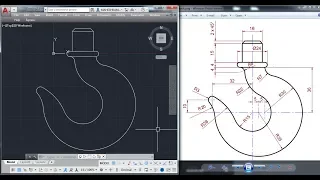 AutocAD 2D Practice Drawing / Exercise 6 / Crane Hook /Basic & Advance Tutorial