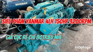 (ĐÃ Bán)Động Cơ Thuỷ Yanmar 4LH 150hp 3200rpm Turbo Sương Hàng Cực Vip 0923,5555,97 Tâm|Tâm Vlog