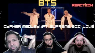 K-Pop Noobs React - BTS Cypher Medley (ft. Supreme Boi) live | StayingOffTopic #btscypher