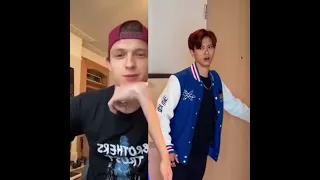 Tom Holland reacts to When Your Boyfriend Finally Leaves 💃🏻#funny