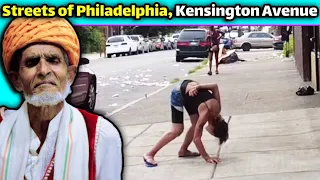 Villagers React To Streets of Philadelphia, Kensington Avenue ! Tribal People React Philadelphia