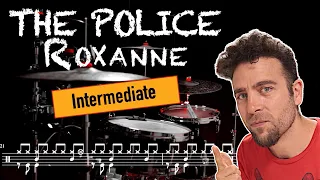 The Police - Roxanne - Drum Cover (with scrolling drum sheet)