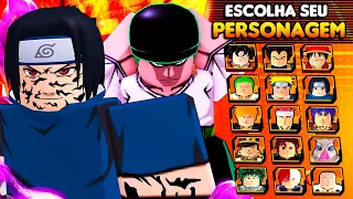 SHONEN UNLEASHED! ESSES SÃO TODOS OS PERSONAGENS DESSE FUTURO JOGO BATTLEGROUND DE ANIMES DO ROBLOX