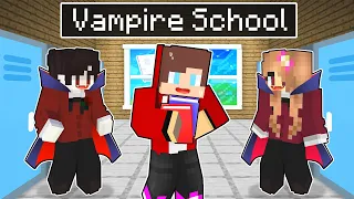 MAIZEN Going to VAMPIRE SCHOOL - Funny Story in Minecraft! (JJ and Mikey TV)