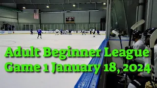 Adult Beginner League Game 1 January 18, 2024