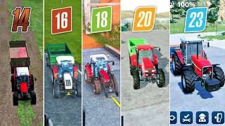 fs 14 vs fs 16 vs fs 18 vs fs 20 vs fs 23 Gameplay ! timelapse #fs14 #fs16 #fs18 #fs20 #fs23