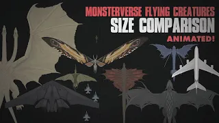 All Monsterverse Flying Creatures and Titans| ANIMATED Size Comparison