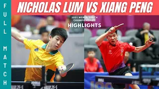 Nicholas Lum vs Xiang Peng | 2021 World Youth Championships | FULL MATCH HIGHLIGHTS