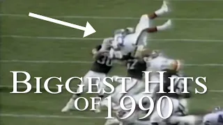 Biggest Hits of the 1990 NFL Season (Actual Broadcast Footage)