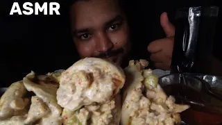 ASMR Eating Spicy Chicken Shawarma 😋