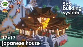 Minecraft | How to Build a Small Japanese House [EASY 5x5 System]