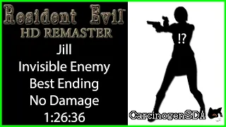 Resident Evil HD Remaster (PC) Invisible Enemy No Damage No Save - Jill Best Ending