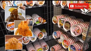 Amazing automatic ramen machine in Korea. Unlimited toppings are free!  | Korean Street Food