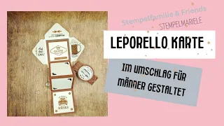 Leporellokarte schnell und einfach gebastelt / Männerkarte zum Geburtstag mit StampinUp Produkten