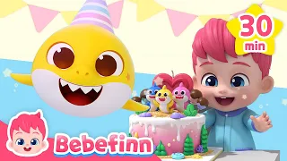 Happy Birthday Baby Shark! 🥳 | Doo Doo Doo +more Songs Compilation | Bebefinn Nursery Rhymes