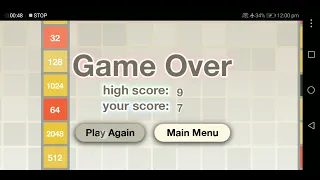 Flappy 2048 High Score: 128 Tile