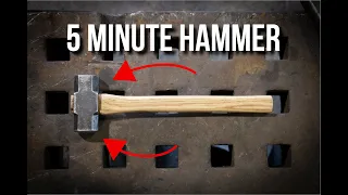 Making A BLACKSMITH HAMMER In 5 Minutes!!!!!!