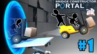 Bridge Constructor Portal - Walkthrough - Part 1 - My First Bridge (PC HD) [1080p60FPS]