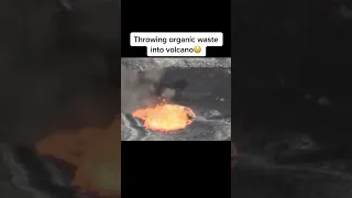 Throwing organic waste into volcano😳 #shorts