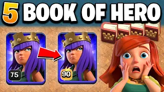 How I Got 5 BOOK OF HEROES in Just 5 Minutes! - Secrets to Upgrade Heroes Fast in COC